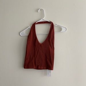 NWT ribbed urban outfitters halter crop top